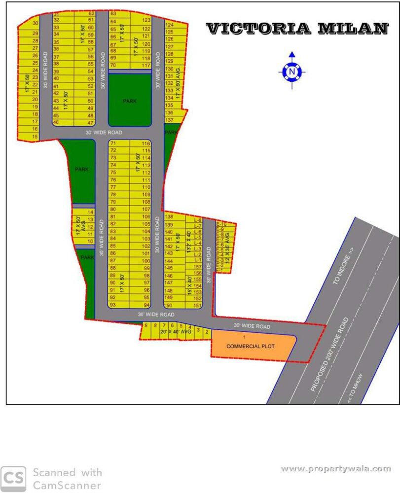 Plot For Sale At Victoria Milan, Rau Road, Indore - Homelist